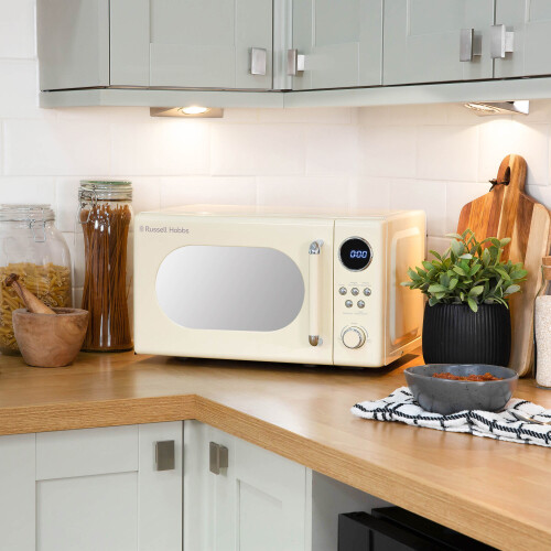 Russell Hobbs Russell Hobbs Φούρνος μικροκυμάτων ρετρό 20L 800W Ψηφιακή κρέμα RHM2044C 1