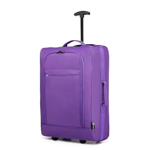 (Purple) Foldable Cabin Suitcase Soft Shell Hand Luggage Foldable Storage Case 1