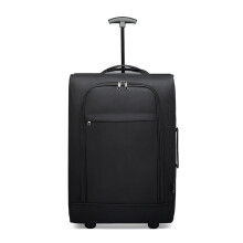 (Black) Foldable Cabin Suitcase Soft Shell Hand Luggage Foldable Storage Case