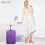 (Purple) Foldable Cabin Suitcase Soft Shell Hand Luggage Foldable Storage Case 10
