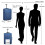(Blue) Foldable Cabin Suitcase Soft Shell Hand Luggage Foldable Storage Case 7