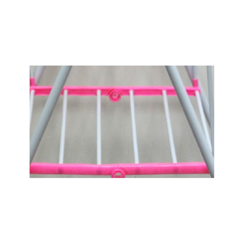 (Pink) Hampton&Stewart 3 Tier Large Deluxe Clothes Airer