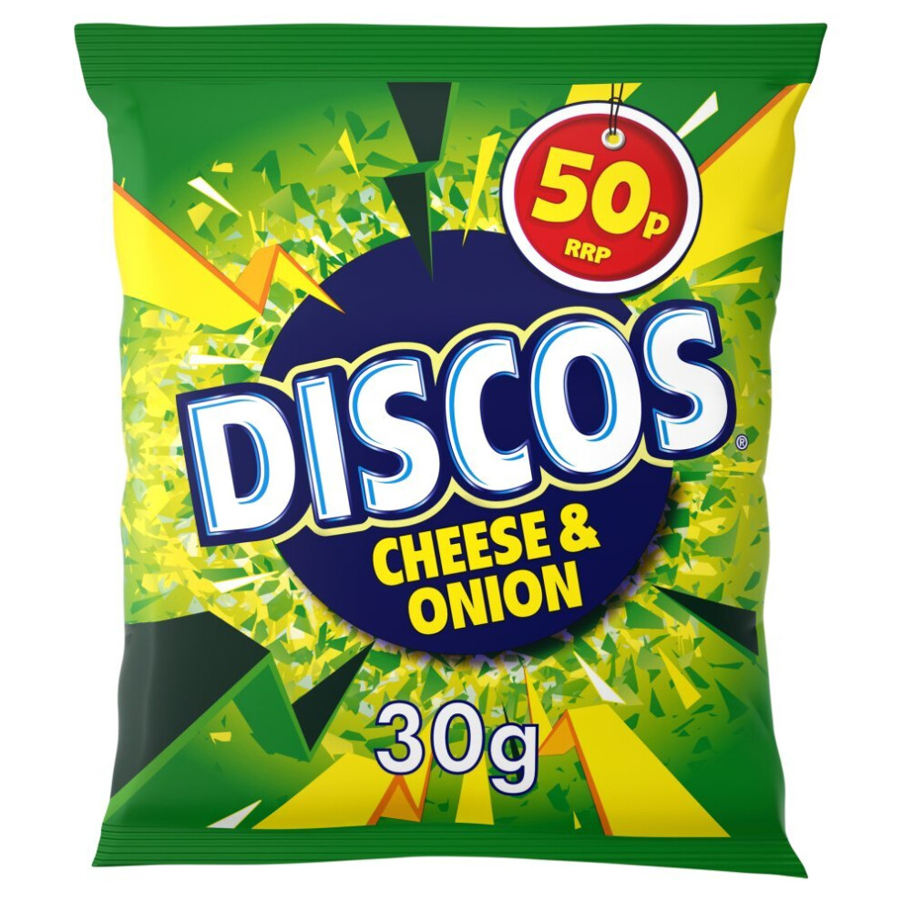 Discos Cheese & Onion Crisps 30g ( pack of 30 )