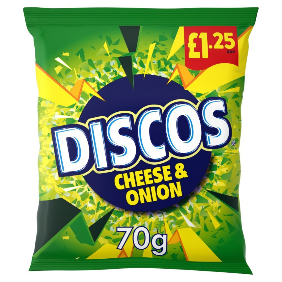 Discos Cheese & Onion Crisps 70G ( Pack Of 16 )