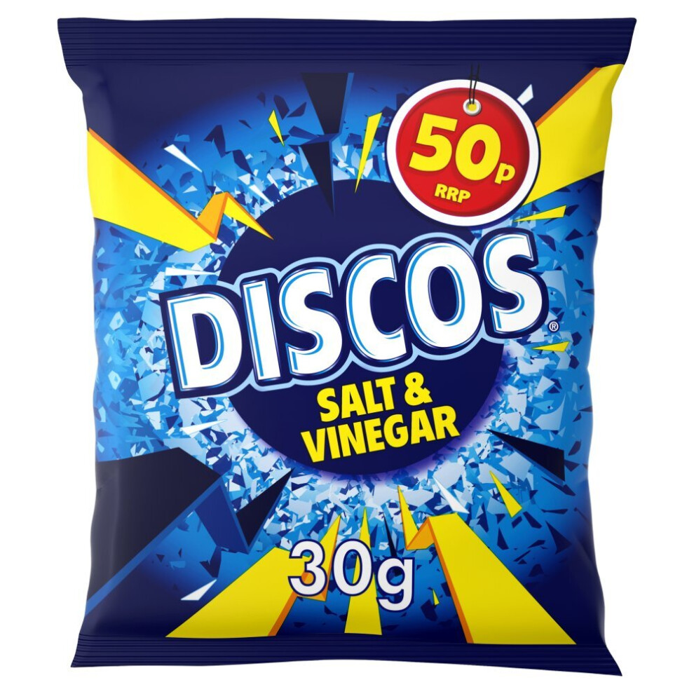 Discos Salt & Vinegar Crisps 30g ( pack of 30 )