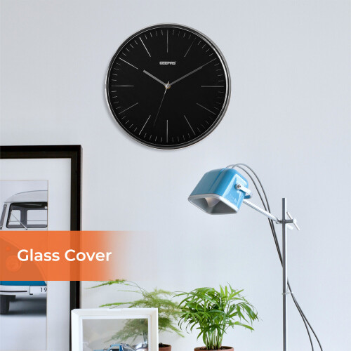 GEEPAS GEEPAS Analog Wall Clock Battery Operated Silent Non-Ticking, Black 2