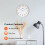 GEEPAS GEEPAS Wall Clock, 12 Non-ticking Analog Wall Clock 3D Rose Gold Dial 2