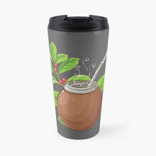 Coffee Mug Yerba mate - herbal tea made from the leaves and twigs Ilex paraguariensis plant energy 16 oz Stainless Steel Vacuum Insulated Tumbler Cup
