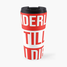 SAFC Sunderland Till I Die 16 oz Stainless Steel Vacuum Insulated Tumbler - Leak-Proof Flip Lid and Handle