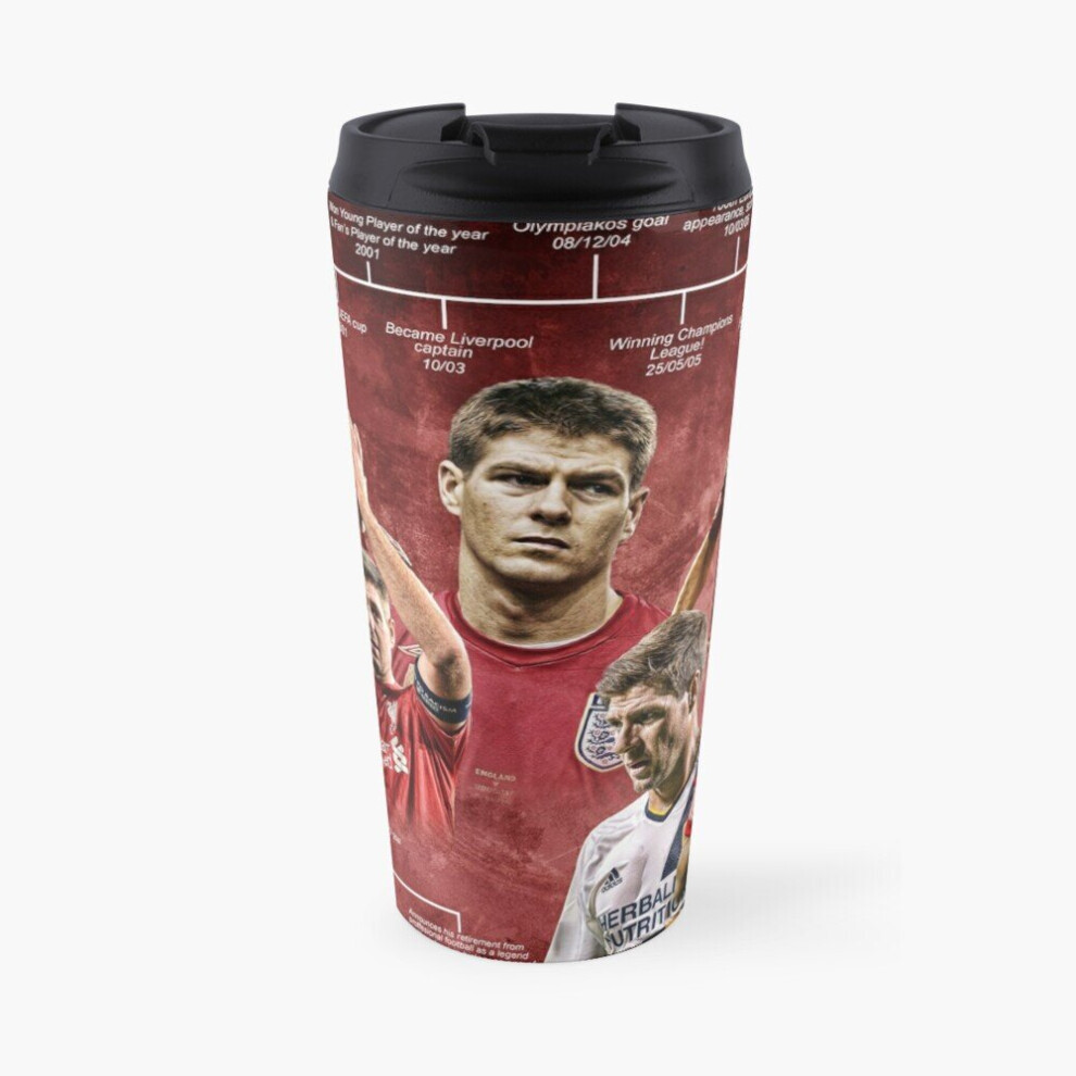 Coffee Mug Steven Gerrard Timeline 16 oz Stainless Steel Vacuum Insulated Tumbler Cup