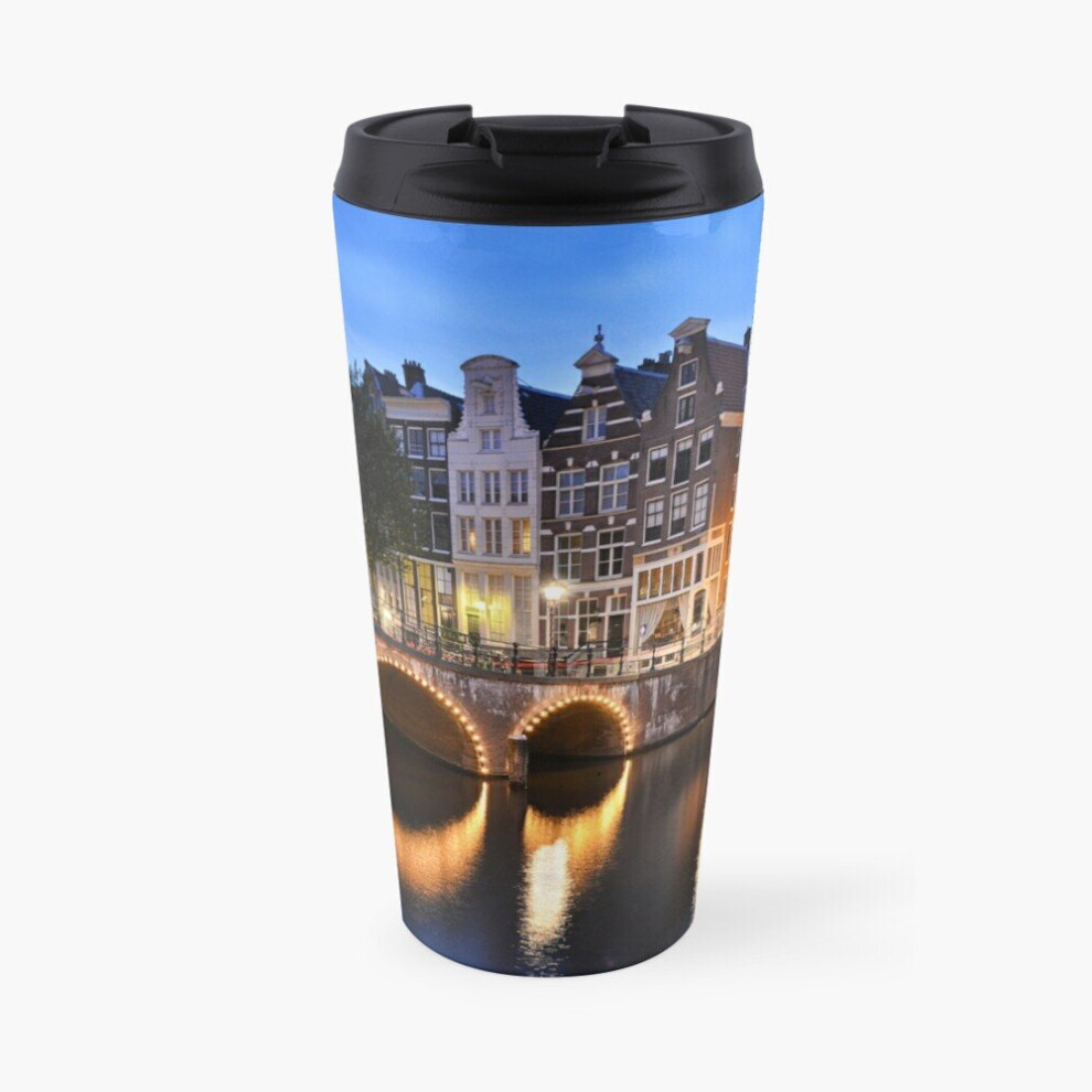 Coffee Mug Nightly Amsterdam 16 oz Stainless Steel Vacuum Insulated Tumbler Cup