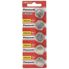 Panasonic 5 Pack - Cr2025 3v Lithium Coin Cell Battery Dl2025 Ecr2025