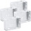 4 Pieces Blind Brackets 2 Inch Low Box Mounting Bracket for Headrail (White) 1
