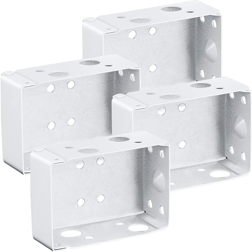 4 Pieces Blind Brackets 2 Inch Low Box Mounting Bracket for Headrail (White)