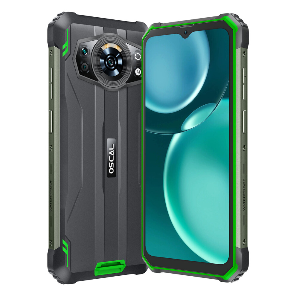 (Green) Blackview Oscal S80 Rugged Phone 13000mAh