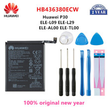 100% Original Huawei HB436380ECW 3650mAh Battery For HUAWEI P30 ELE L09 ELE L29 ELE AL00 ELE TL00 Mobile Phone 24.com + Tools