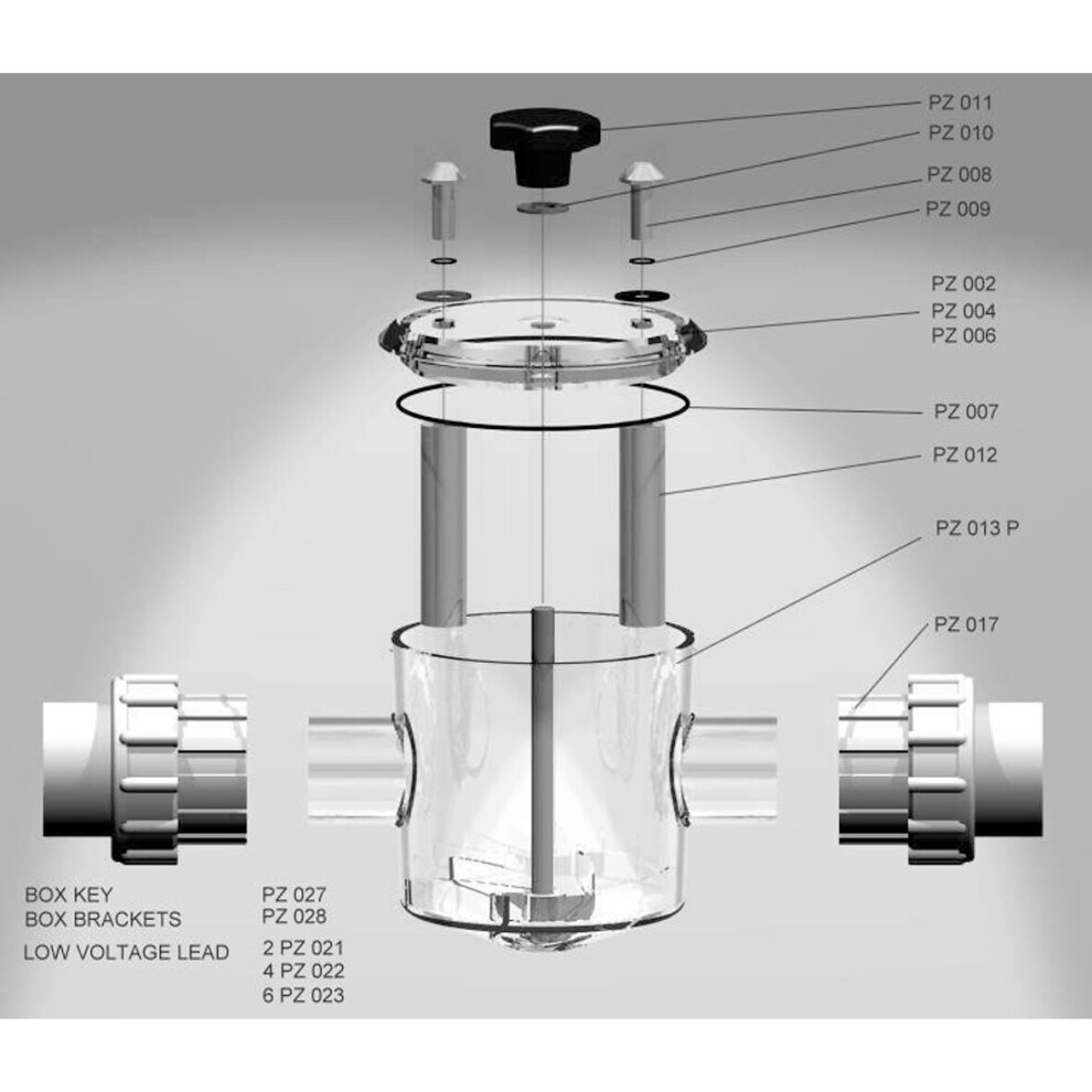 Certikin Cell Pot - Polycarbonate - Complete With One Pair Of Probes, Lid & Unions (SPBZ013P)