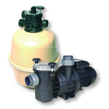 Certikin Thermoplastic 20" Top Mount Filter C/W Media & ¾Hp Swimflo Pump Pack (ZZTH20P)