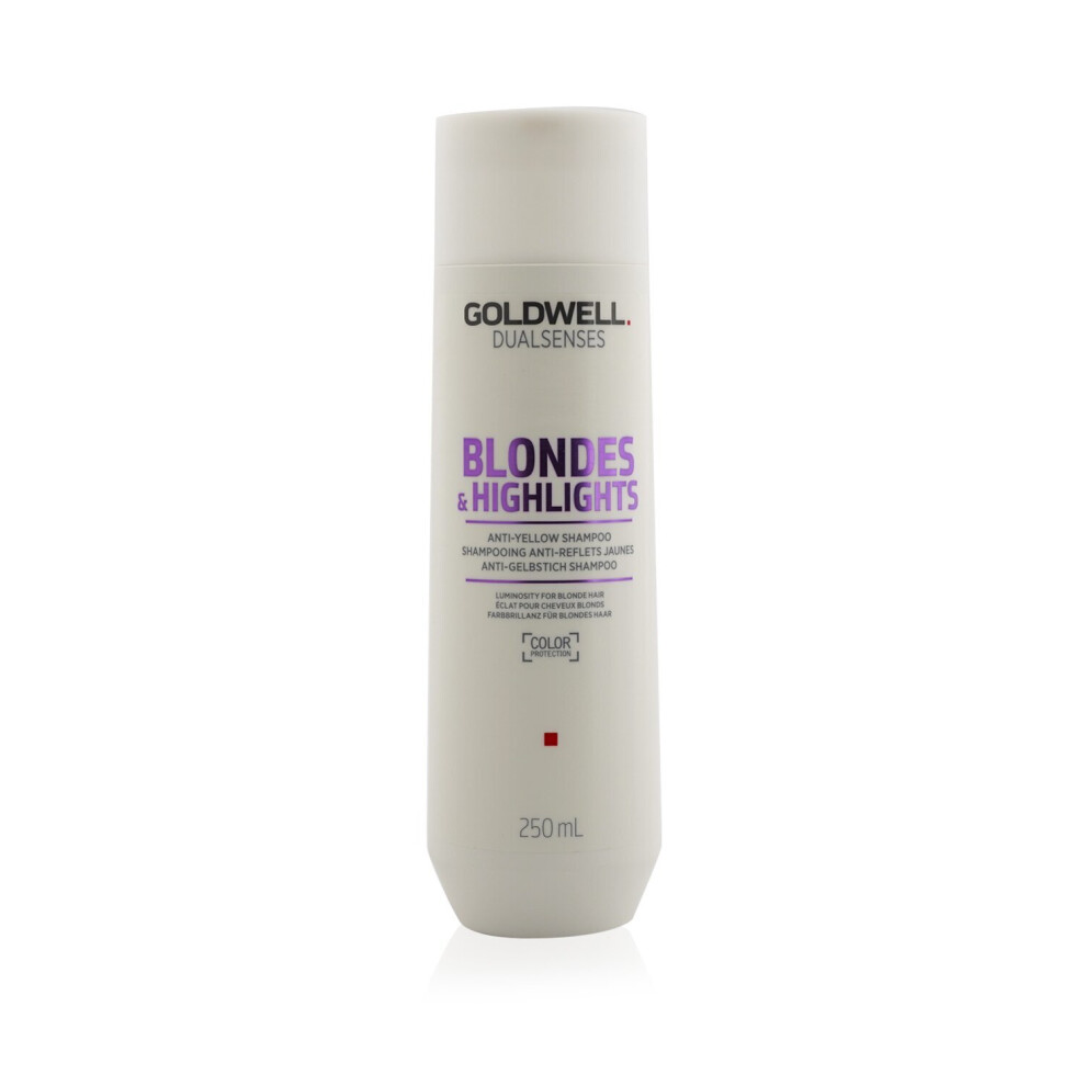 Goldwell Yellow -Dual Senses Blondes & Highlights Anti- Shampoo (Luminosity For Blonde Hair)-250Ml/8.4Oz