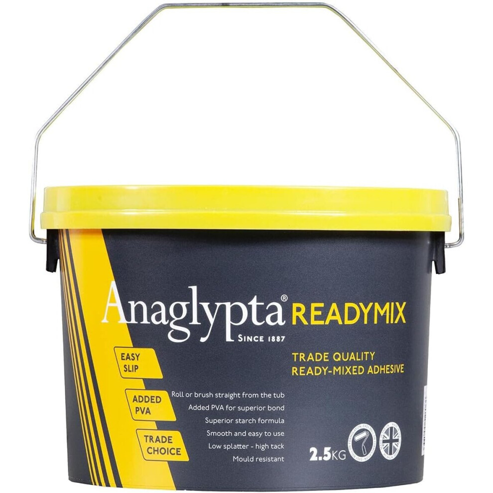 Ready Mixed Easy Paste Wallpaper Adhesive By Anaglypta - 2.5Kg Tub 5060075558153