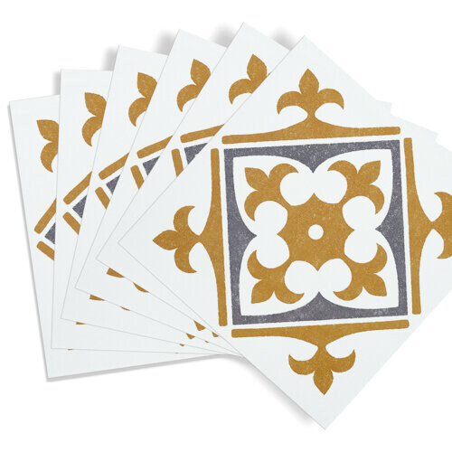 NADIA GOLD Self-adhesive Wall Tiles (6 tiles) 1