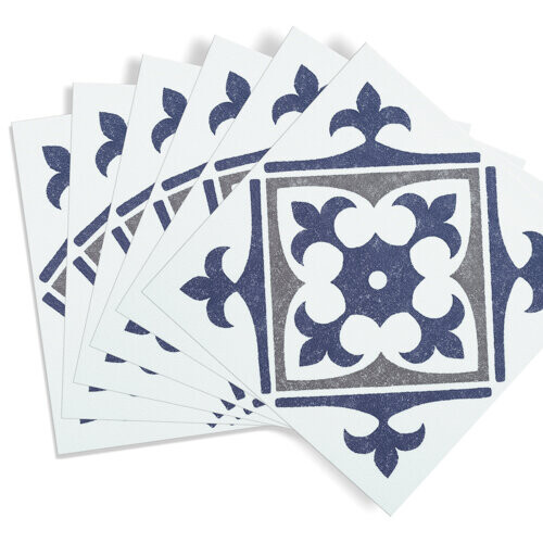 NADIA BLUE Self-adhesive Wall Tiles (6 tiles) 1