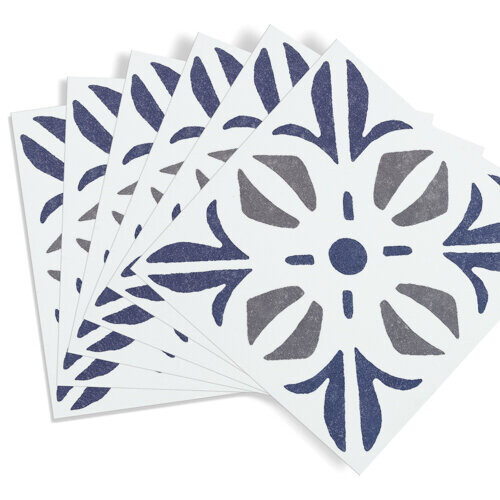 CUBIA BLUE Self-adhesive Wall Tiles (6 tiles) 1