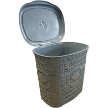 (Light Grey) 8L Mini Dustbin Office Bathroom Kitchen Waste Bin