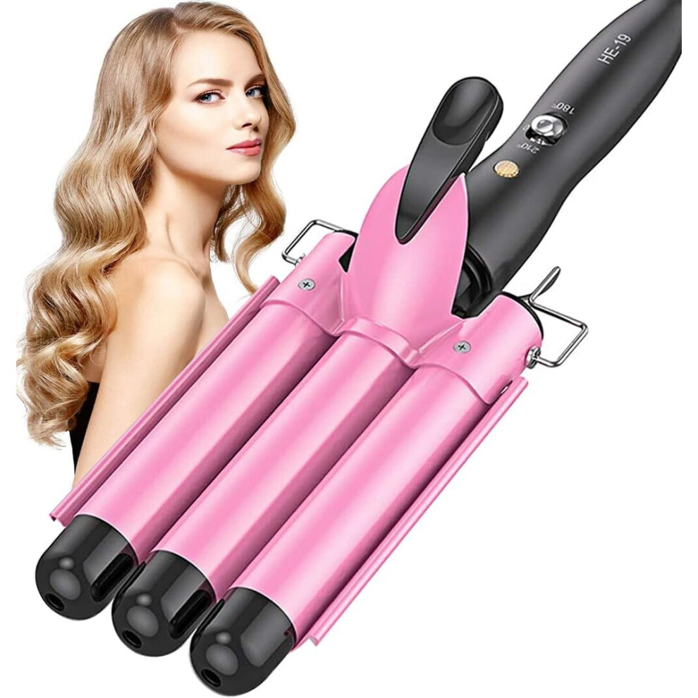 Hair Curler, 25mm 3 Barrel Hair Waver Curling Wand