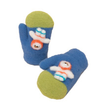 (Blue Bear) Kids Gloves Mitten Unisex Accessories Space Animal