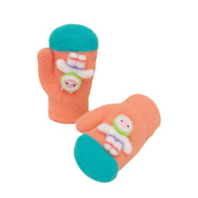 (Coral Bunny) Kids Gloves Mitten Unisex Accessories Space Animal
