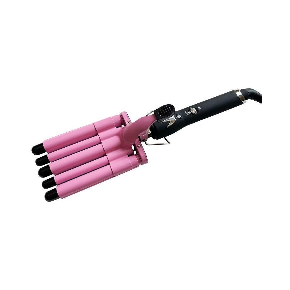 Rayches Pink 5 Barrels Hair Curler, Hair Waver Beach Waver Hair Curler