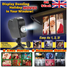 Christmas Light Santa Window Projector Movies Halloween Lamps Display