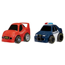 My First Cars Crazy Fast Cars - HIGH-SPEED PURSUIT 2-PACK - Police Themed Pullback Toy Vehicles - Travels Up to 50ft / 15m - Realistic Design -