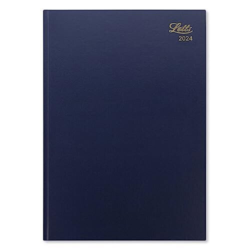 Letts Standard A4 week to view 2024 diary - blue