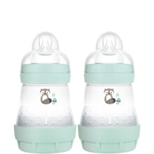 Easy Start Self Sterilising Anti-Colic Baby Bottle 2 Pack (2 x160 ml) MAM Baby Bottles with Slow Flow MAM Teats Size 1, Newborn Essentials, Blue