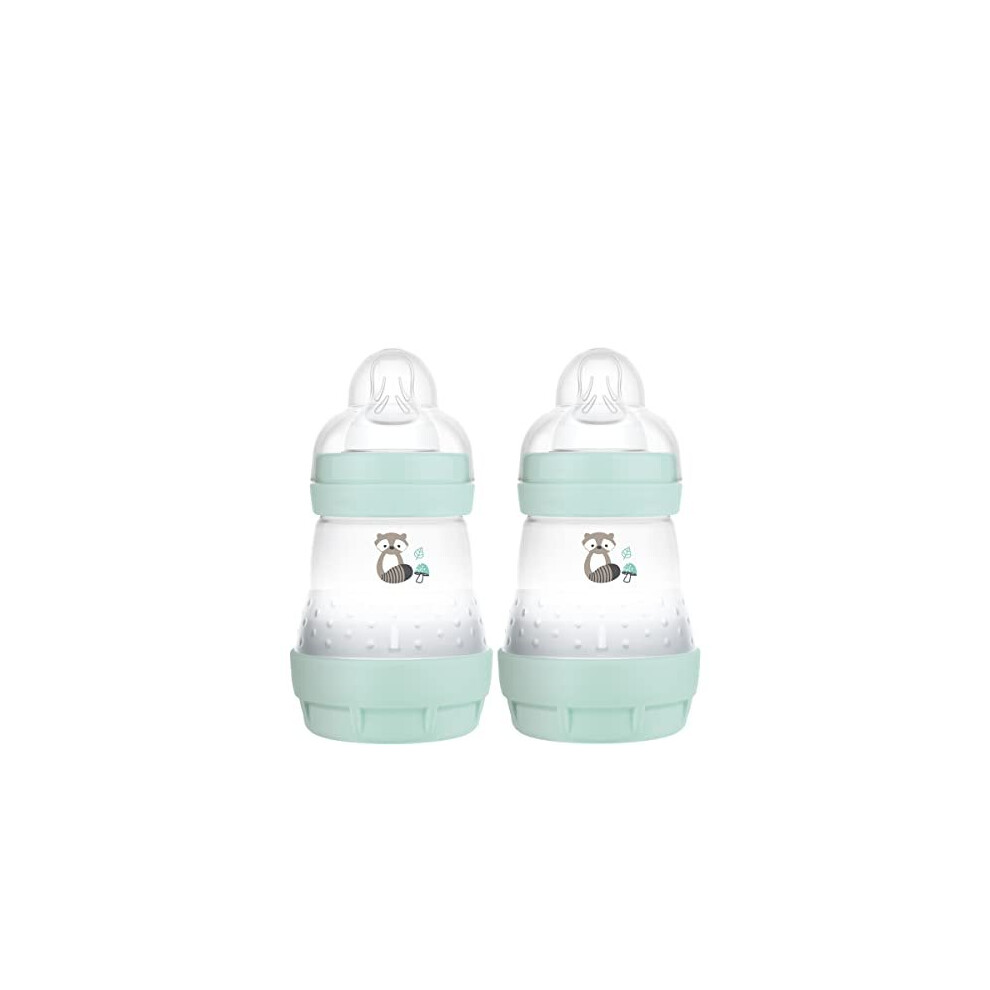 Easy Start Self Sterilising Anti-Colic Baby Bottle 2 Pack (2 x160 ml) MAM Baby Bottles with Slow Flow MAM Teats Size 1, Newborn Essentials, Blue