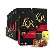 Espresso Splendente Intensity 7 - Nespresso* Compatible Coffee Capsules (Pack of 10, 100 Capsules in Total)