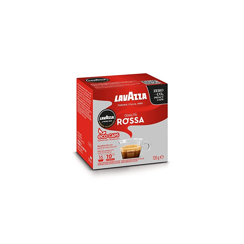 Lavazza , A Modo Mio Qualità Rossa, 96 Coffee Capsules, With Chocolate And Dried Fruit Notes, Arabica And Robusta, Intensity 10/13, Medium Roasting,