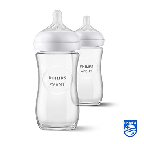 Philips 2er-Pack Natural 3.0 PHILIPS AVENT SCY933/02 - 240 ml - Aus Glas 1