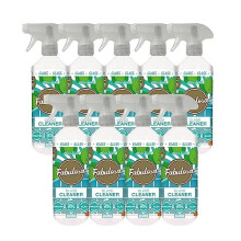 Antibacterial Streak-Free Glass Cleaner Trigger Spray with Lasting Fragrance, Pack of 9, 500ml, Mint Swirl