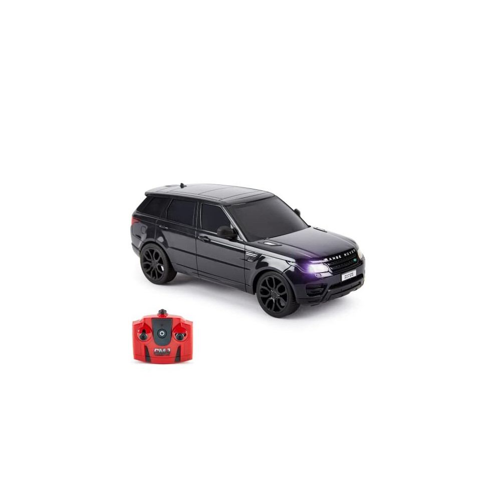 TM Range Rover Sport Remote Control Car 1:24 scale with Working LED Lights, Radio Controlled Supercar (Range Rover Sport Black)