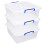 Really Useful Really Useful Plastic Storage Box 31.5 Litre Clear Winged Lid (Pack of 3) 2
