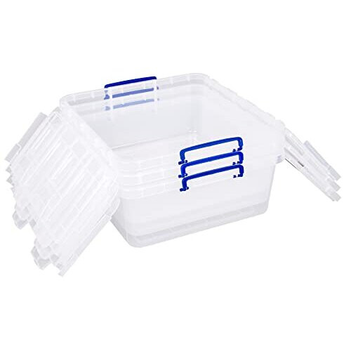 Really Useful Really Useful Plastic Storage Box 31.5 Litre Clear Winged Lid (Pack of 3) 2