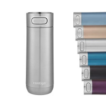 Luxe Autoseal Travel Mug, Stainless Steel Thermal Mug, Vacuum Flask, Leakproof Tumbler, dishwasher safe, Coffee Mug with BPA Free Easy-Clean Lid,