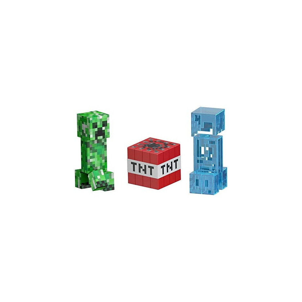 Mattel Minecraft Diamond Level Creeper, 5.5-inch Collector Action Figure with Die-cast Accessories, Toy Collectible Gift for Adult Fans & Kids Ages 6