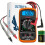 Digital Multimeter, Voltmeter Ammeter Ohmmeter Circuit Checker with Backlight LCD Test Leads, Portable Multi Tester Measures OHM AC DC Voltage Current 1