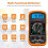 Digital Multimeter, Voltmeter Ammeter Ohmmeter Circuit Checker with Backlight LCD Test Leads, Portable Multi Tester Measures OHM AC DC Voltage Current 3