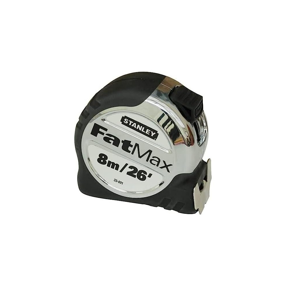 FATMAX XTREME Tape Measure Metric/Imperial System 8M 32mm Wide with Chrome Case and Rubber Grip 5-33-891 (Packaging may vary)
