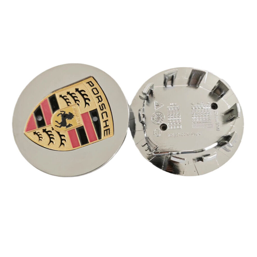 4Pcs Porsche Wheel Centre Caps 65Mm Silver 4754135865923